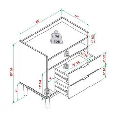 2-Drawer White Solid Wood Mid-Century Modern Nightstand with Tray Top (25.5 in. H x 25 in. W x 16 in. D) by Welwick Designs 7 2-Drawer White Solid Wood Mid-Century Modern Nightstand with Tray Top (25.5 in. H x 25 in. W x 16 in. D) by Welwick Designs -Deals Welwick Designs Store white welwick designs nightstands hd9221 40 1000