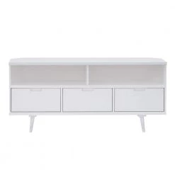 52 in. White Solid Wood Mid Century Modern Corner TV Stand with 3 Drawers (Max tv size 58 in.) by Welwick Designs 16 52 in. White Solid Wood Mid Century Modern Corner TV Stand with 3 Drawers (Max tv size 58 in.) by Welwick Designs -Deals Welwick Designs Store white welwick designs tv stands hd9205 c3 1000